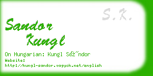 sandor kungl business card